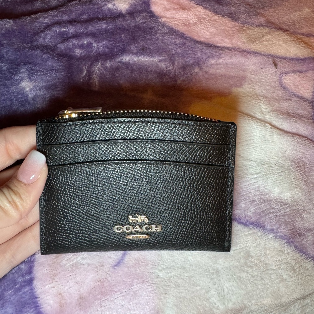 Coach card holder black